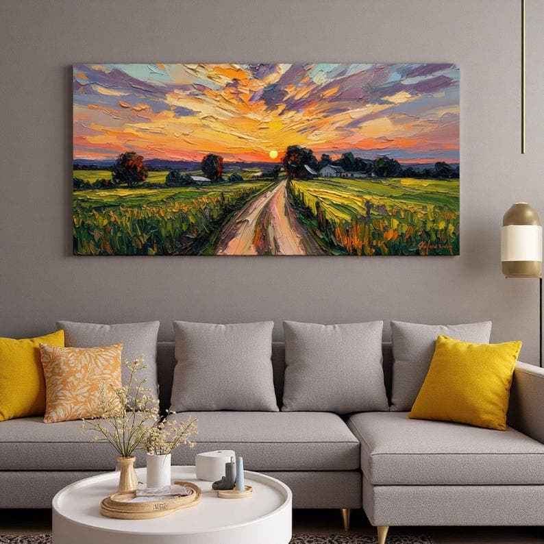 Colorful Statement Art interior styling view