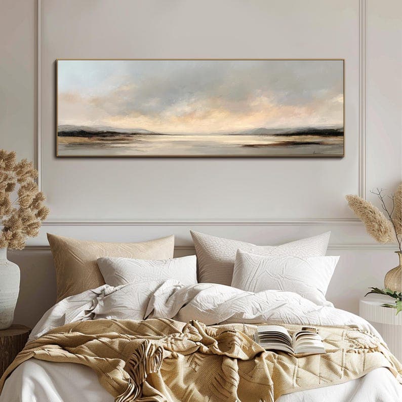 Neutral Abstract No. 07 hand-painted wall artwork