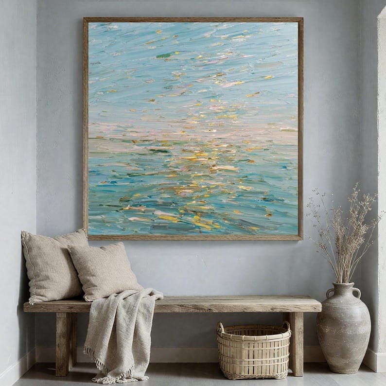 Ocean & Coastal No. 05 hand-painted wall artwork