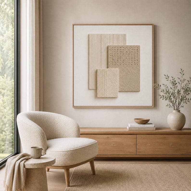 Wabi-Sabi No. 06 hand-painted wall artwork